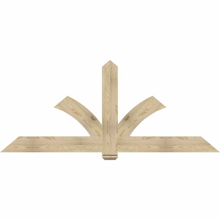 Ekena Millwork Redmond Rough Sawn Timber Gable Bracket, Douglas Fir, 84"W x 35"H x 2"D x 6"F, 10/12 Pitch GBW084X35X0206RED00RDF